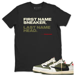 1s Travis Scott Medium Olive shirts to match jordans My Name Is Sneakerhead sneaker match tees Air Jordan 1 Travis Scott Medium Olive SNRT Sneaker Tees streetwear brand