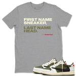 1s Travis Scott Medium Olive shirts to match jordans My Name Is Sneakerhead sneaker match tees Air Jordan 1 Travis Scott Medium Olive SNRT Sneaker Tees streetwear brand