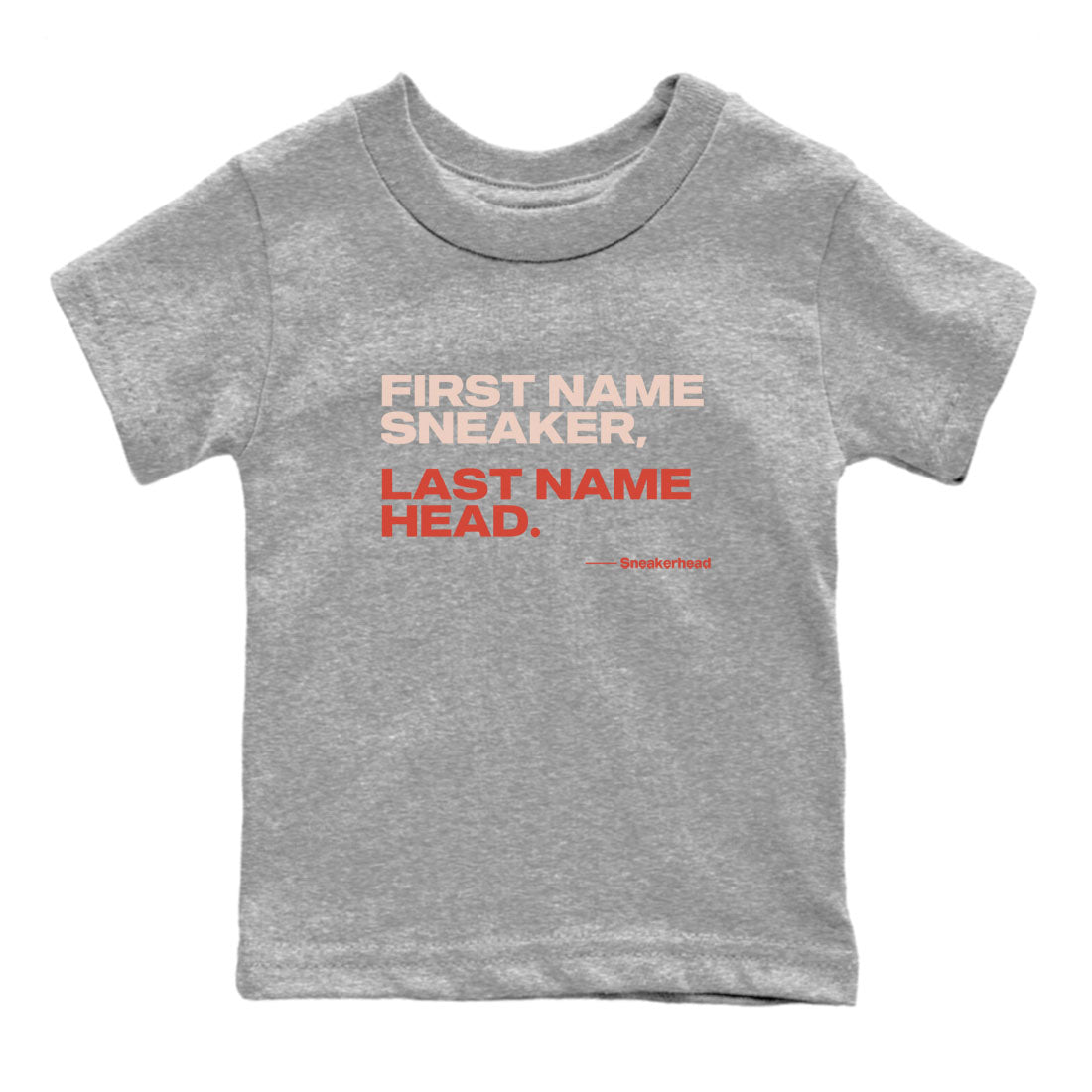 AJ13 Dune Red shirts to match jordans My Name Is Sneakerhead sneaker match tees Air Jordan 13 Dune Red SNRT Sneaker Tees streetwear brand Baby and Youth Heather Grey 2 cotton tee
