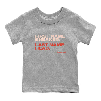 AJ13 Dune Red shirts to match jordans My Name Is Sneakerhead sneaker match tees Air Jordan 13 Dune Red SNRT Sneaker Tees streetwear brand Baby and Youth Heather Grey 2 cotton tee