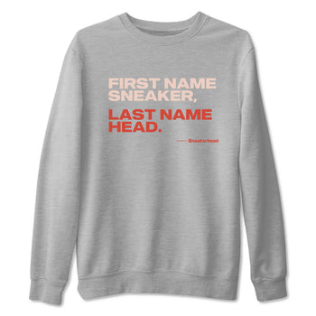 AJ13 Dune Red shirts to match jordans My Name Is Sneakerhead sneaker match tees Air Jordan 13 Dune Red SNRT Sneaker Tees streetwear brand Heather Grey 2 unisex cotton tee