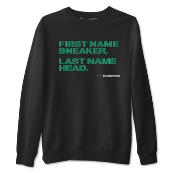 4s Oxidized Green shirts to match jordans My Name Is Sneakerhead sneaker match tees Air Jordan 4 Oxidized Green SNRT Sneaker Tees streetwear brand Black 2 unisex cotton tee
