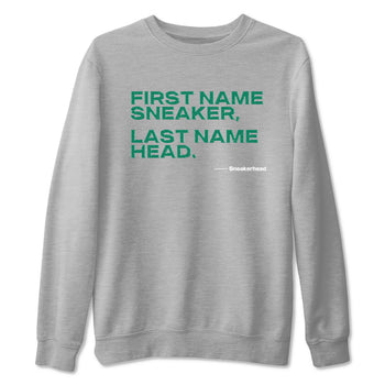 4s Oxidized Green shirts to match jordans My Name Is Sneakerhead sneaker match tees Air Jordan 4 Oxidized Green SNRT Sneaker Tees streetwear brand Heather Grey 2 unisex cotton tee
