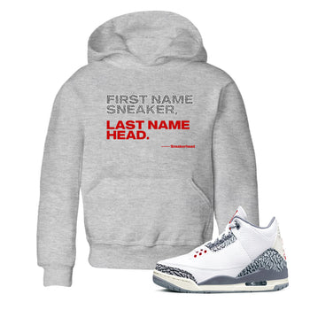 Jordan 3 Retro Cement Grey shirts to match jordans My Name Is Sneakerhead sneaker match tees 3 Cement Grey SNRT Sneaker Release Tees Youth Baby Heather Grey 1 crew neck shirts