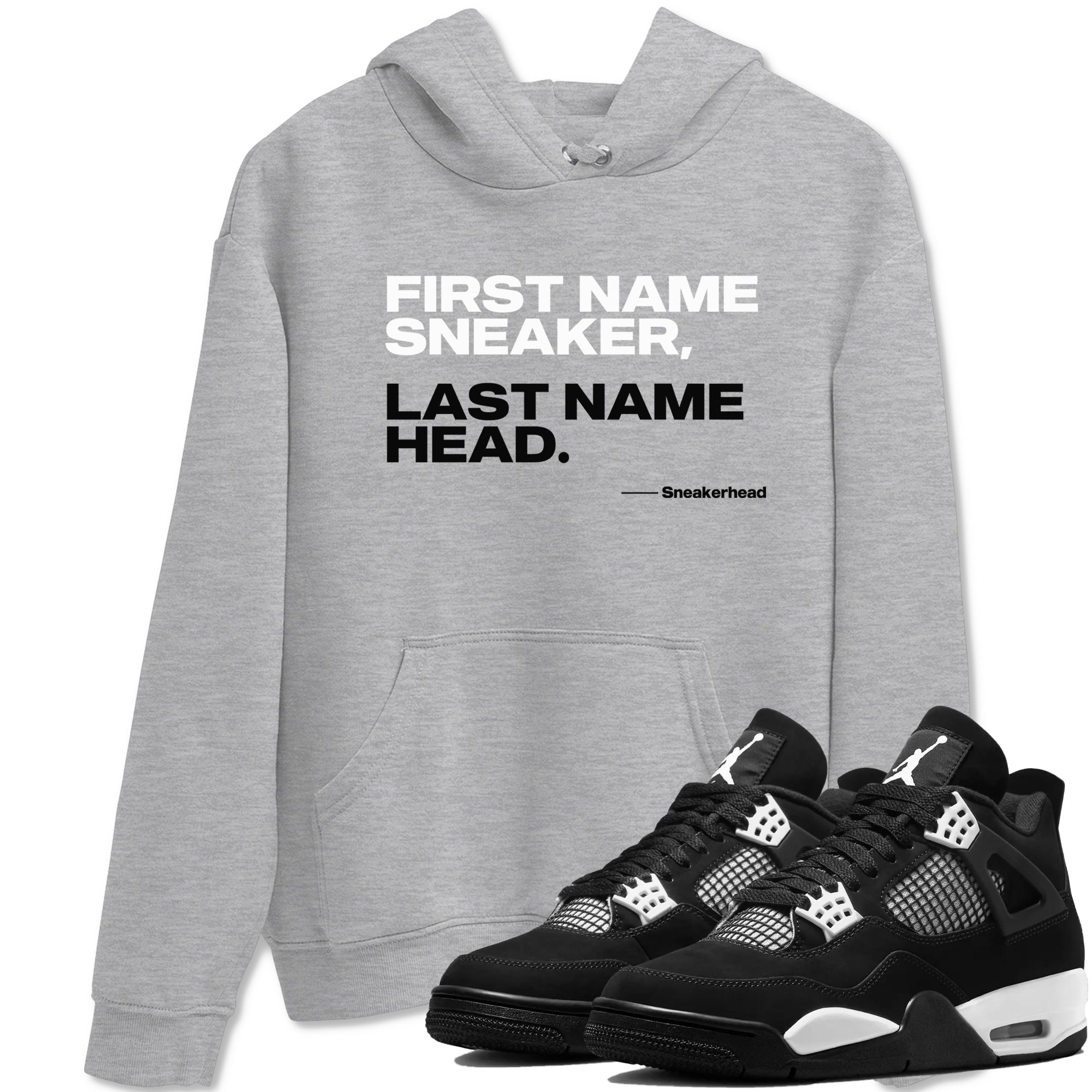 4s White Thunder shirts to match jordans My Name Is Sneakerhead sneaker match tees Air Jordan 4 White Thunder SNRT Sneaker Tees streetwear brand Heather Grey 1 unisex cotton tee