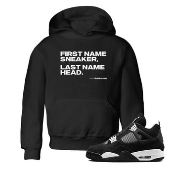 4s White Thunder shirts to match jordans My Name Is Sneakerhead sneaker match tees Air Jordan 4 White Thunder SNRT Sneaker Tees streetwear brand Baby and Youth Black 1 cotton tee