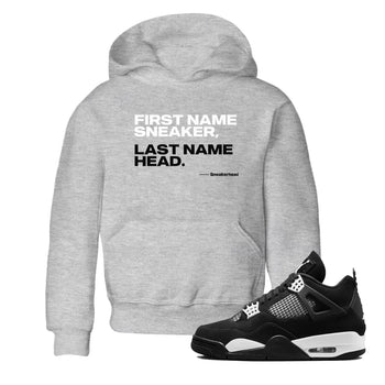 4s White Thunder shirts to match jordans My Name Is Sneakerhead sneaker match tees Air Jordan 4 White Thunder SNRT Sneaker Tees streetwear brand Baby and Youth Heather Grey 1 cotton tee