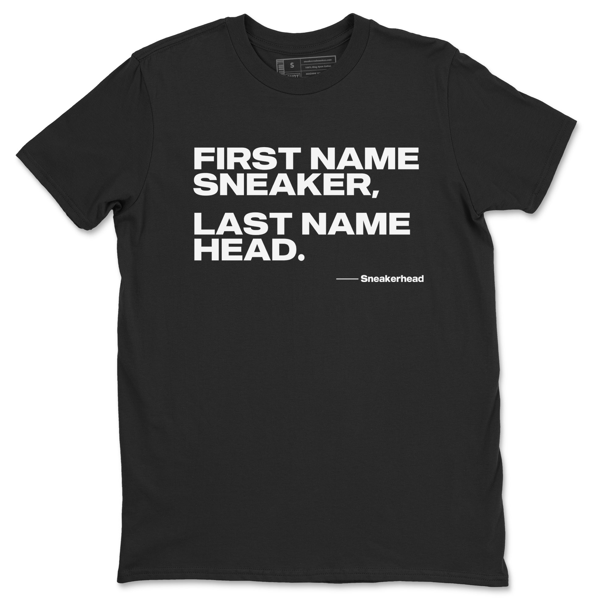 4s White Thunder shirts to match jordans My Name Is Sneakerhead sneaker match tees Air Jordan 4 White Thunder SNRT Sneaker Tees streetwear brand Black 2 unisex cotton tee