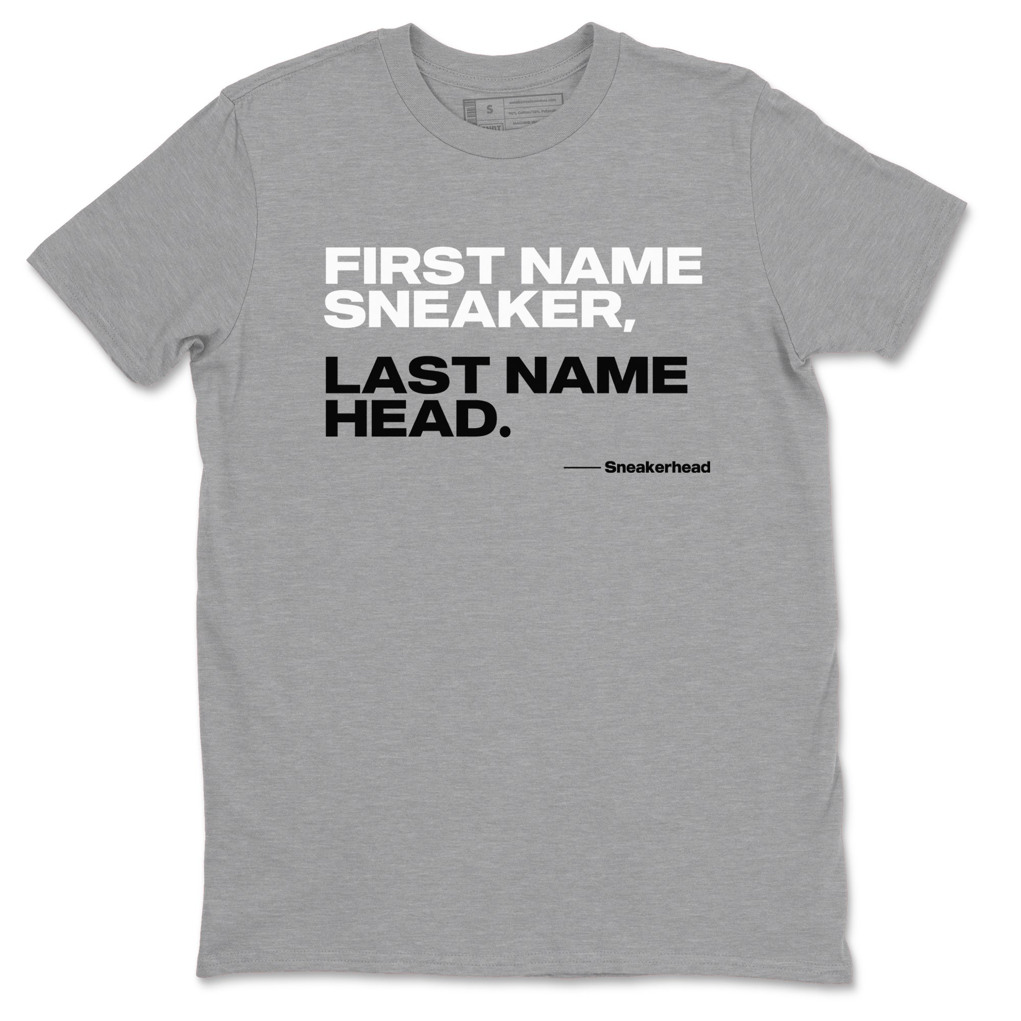 4s White Thunder shirts to match jordans My Name Is Sneakerhead sneaker match tees Air Jordan 4 White Thunder SNRT Sneaker Tees streetwear brand Heather Grey 2 unisex cotton tee