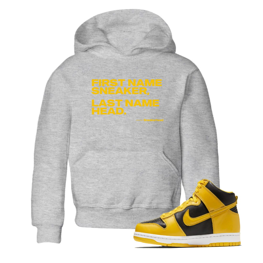 Dunk High Pollen Shirts To Match Jordans My Name Is Sneakerhead sneaker match tees Dunk High Iowa Tee SNRT Sneaker Release Tees Youth Baby Heather Grey 1 crew neck shirts