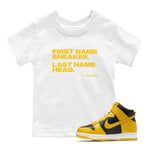 Dunk High Pollen Shirts To Match Jordans My Name Is Sneakerhead sneaker match tees Dunk High Iowa Tee SNRT Sneaker Release Tees Youth Baby White 1 crew neck shirts