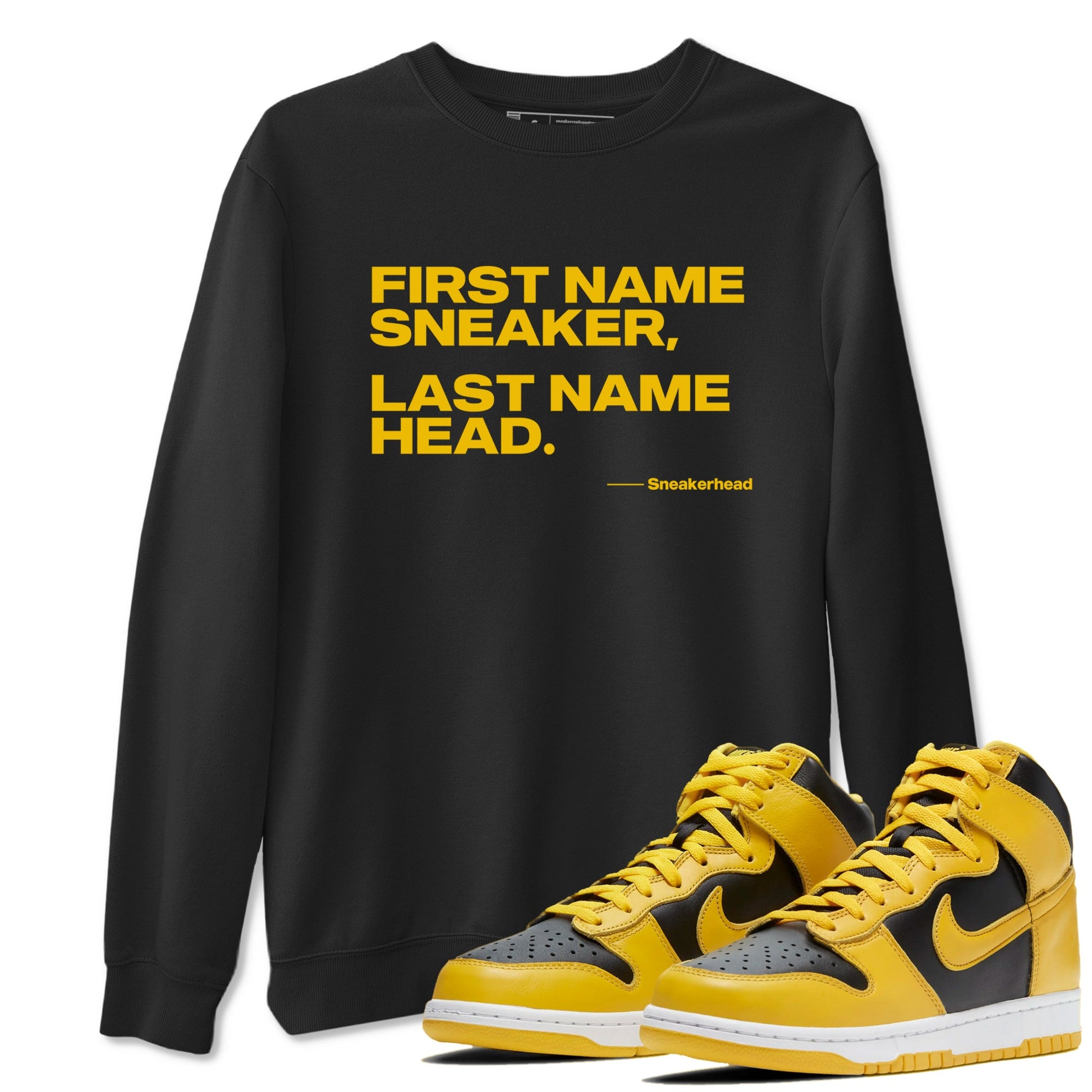 Dunk High Pollen Shirts To Match Jordans My Name Is Sneakerhead sneaker match tees Dunk High Iowa Tee SNRT Sneaker Release Tees unisex cotton Black 1 crew neck shirts