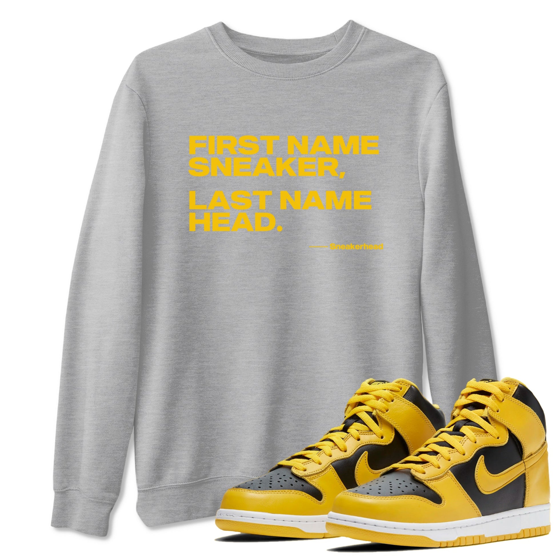 Dunk High Pollen Shirts To Match Jordans My Name Is Sneakerhead sneaker match tees Dunk High Iowa Tee SNRT Sneaker Release Tees unisex cotton Heather Grey 1 crew neck shirts