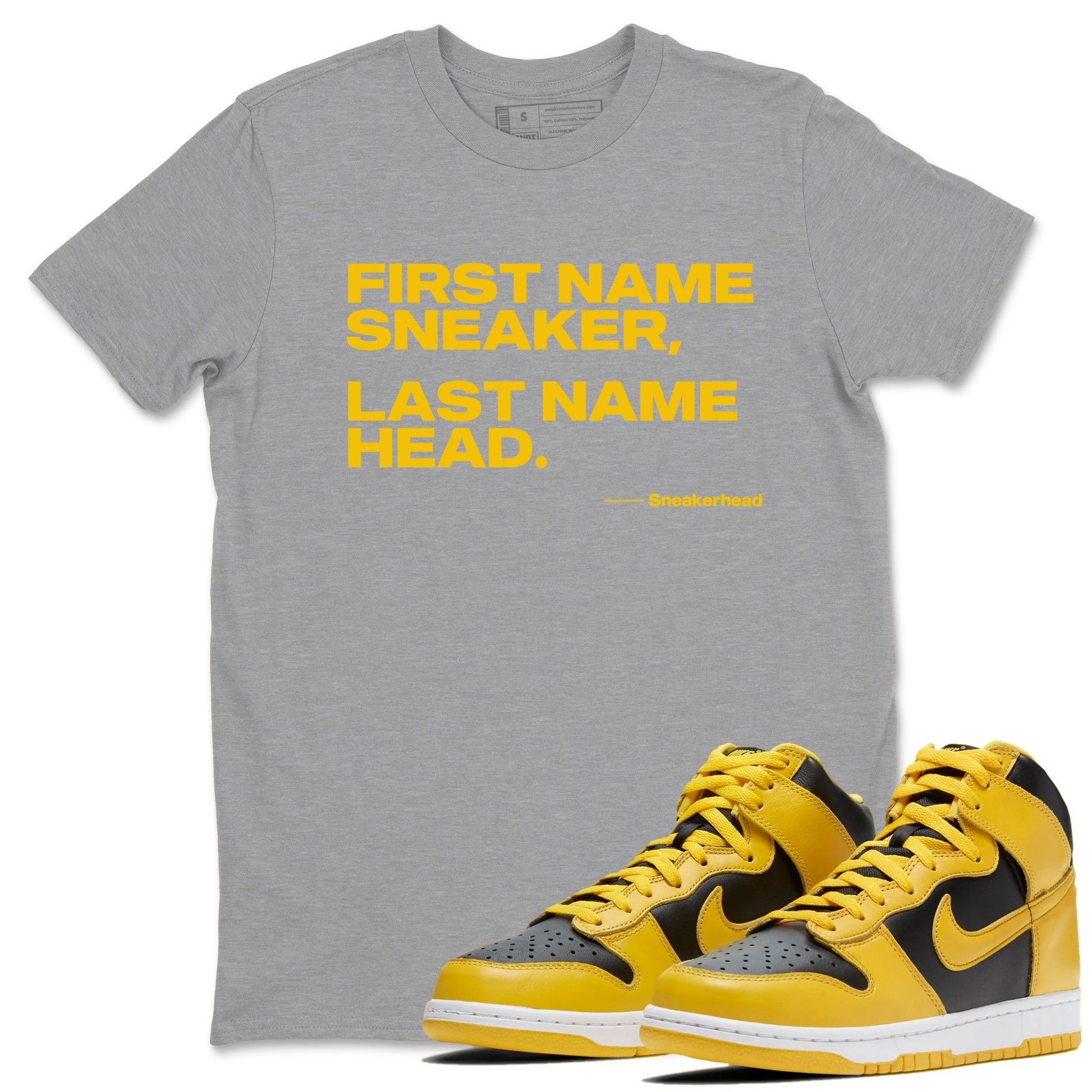 Dunk High Pollen Shirts To Match Jordans My Name Is Sneakerhead sneaker match tees Dunk High Iowa Tee SNRT Sneaker Release Tees unisex cotton Heather Grey 1 crew neck shirts