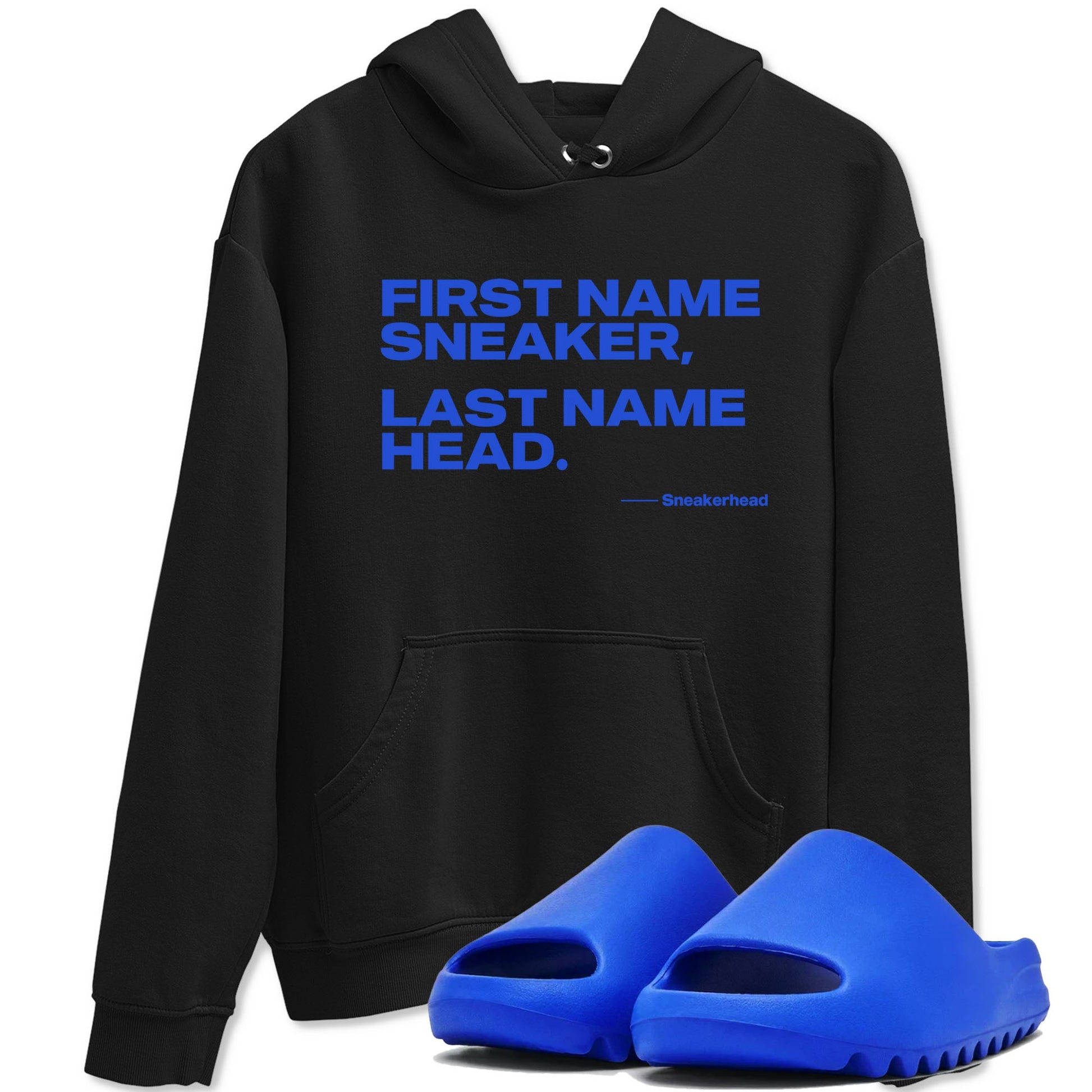 Yeezy Slide Azure shirts to match jordans My Name Is Sneakerhead sneaker match tees Yeezy Slide Azure SNRT Sneaker Tees streetwear brand Black 1 unisex cotton tee