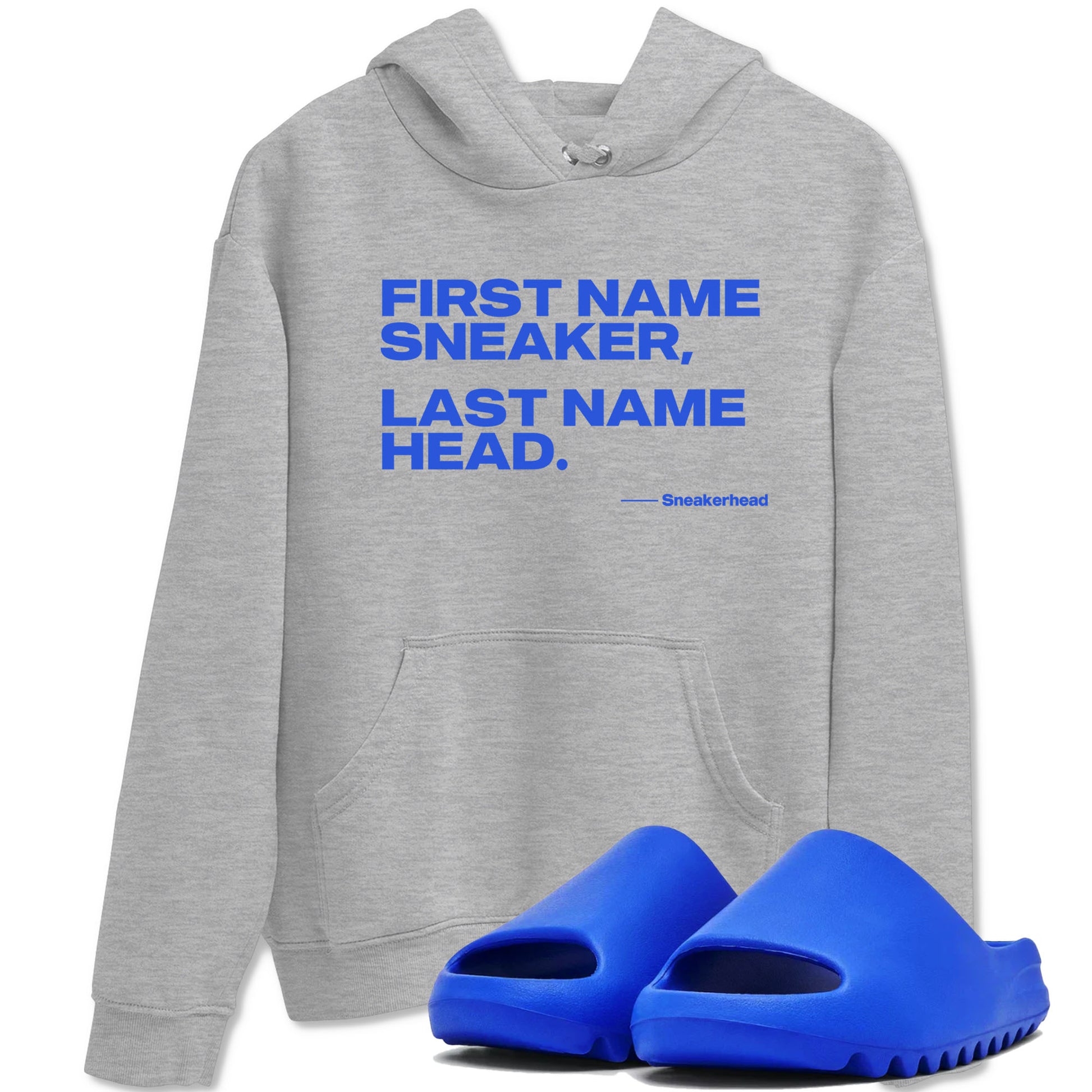 Yeezy Slide Azure shirts to match jordans My Name Is Sneakerhead sneaker match tees Yeezy Slide Azure SNRT Sneaker Tees streetwear brand Heather Grey 1 unisex cotton tee