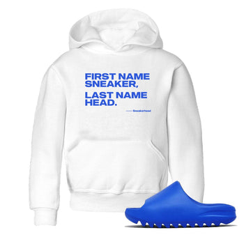 Yeezy Slide Azure shirts to match jordans My Name Is Sneakerhead sneaker match tees Yeezy Slide Azure SNRT Sneaker Tees streetwear brand Baby and Youth White 1 cotton tee