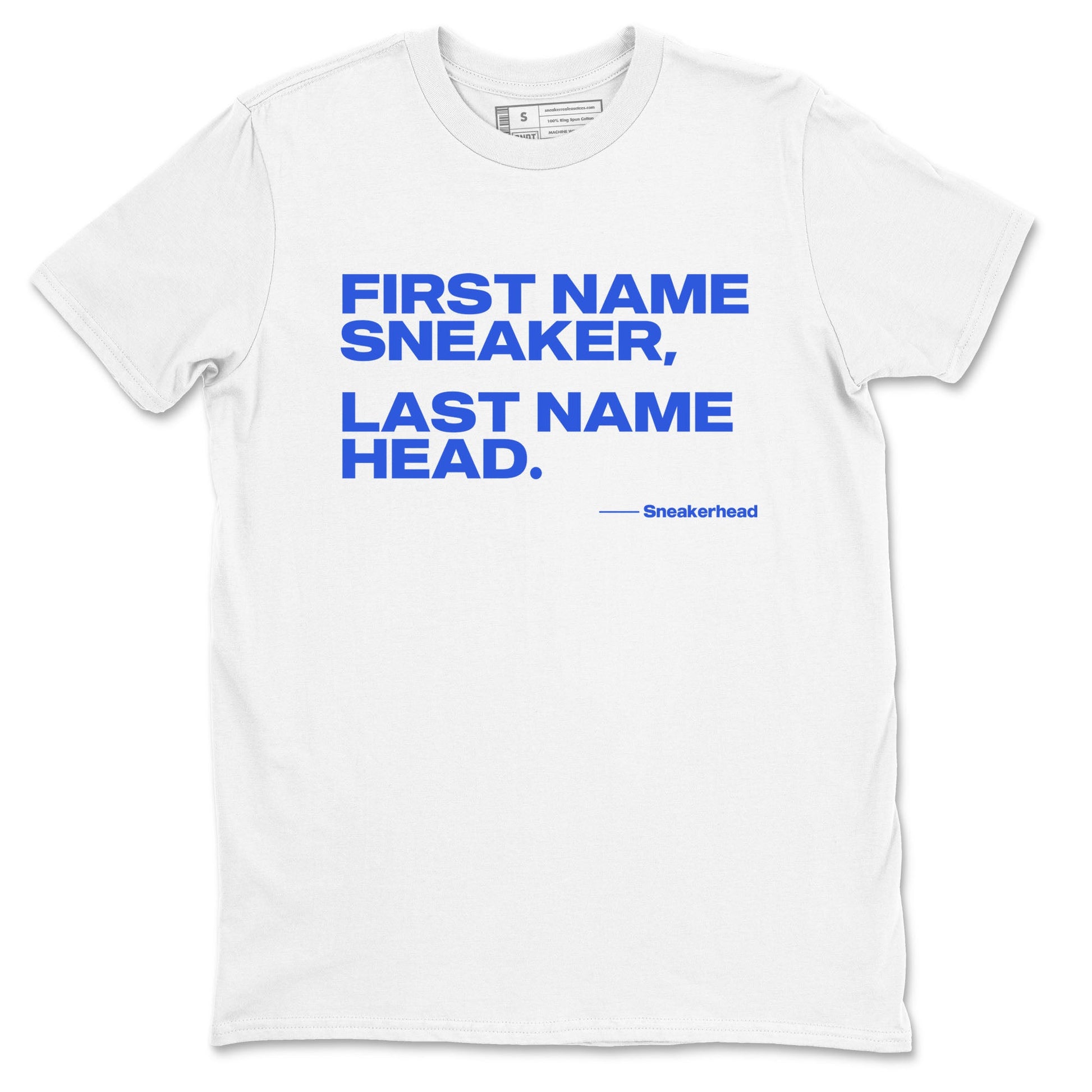 Yeezy Slide Azure shirts to match jordans My Name Is Sneakerhead sneaker match tees Yeezy Slide Azure SNRT Sneaker Tees streetwear brand White 2 unisex cotton tee