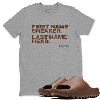 Yeezy Slide Flax shirts to match jordans My Name Is Sneakerhead sneaker match tees Yeezy Slide Flax SNRT Sneaker Tees streetwear brand Heather Grey 1 unisex cotton tee