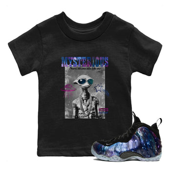 Foams One Galaxy shirts to match jordans Mysterious Dude best t shirts to wear with jordans Air Foamposite One Galaxy match shoes to clothes SNRT Sneaker Tees Youth Baby Black 1 tee