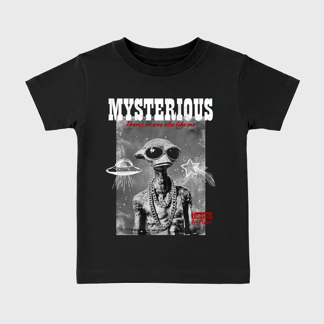 Mysterious Dude Baby & Kids Graphic T-Shirt featuring original artwork designed to match the Air Jordan 9 True Red. Black 2 Kids Graphic Tee.