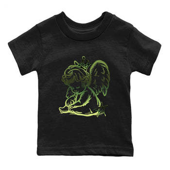 Sneaker match tees – Sneaker Tees To Match Air Foamposite One Pine Green Shoes – Neon Angel Kids T-Shirt Black 2