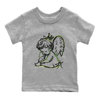 Sneaker match tees – Sneaker Tees To Match Air Foamposite One Pine Green Shoes – Neon Angel Kids T-Shirt Heather Grey 2