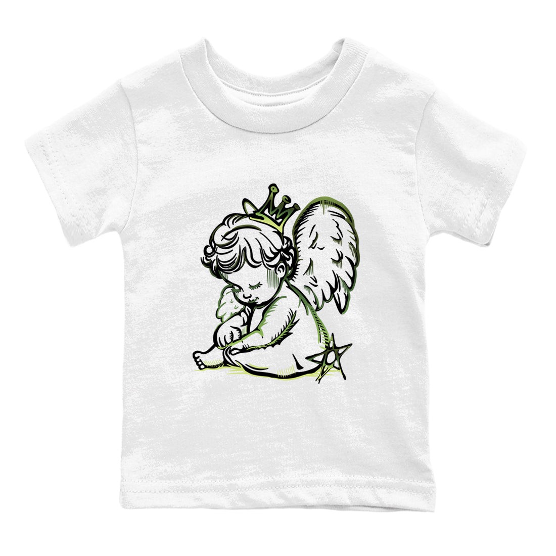 Sneaker match tees – Sneaker Tees To Match Air Foamposite One Pine Green Shoes – Neon Angel Kids T-Shirt White 2