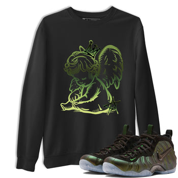 Sneaker match tees – Sneaker Tees To Match Air Foamposite One Pine Green Shoes – Neon Angel Tee Black 1