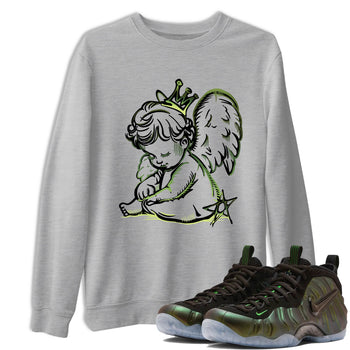 Sneaker match tees – Sneaker Tees To Match Air Foamposite One Pine Green Shoes – Neon Angel Tee Heather Grey 1