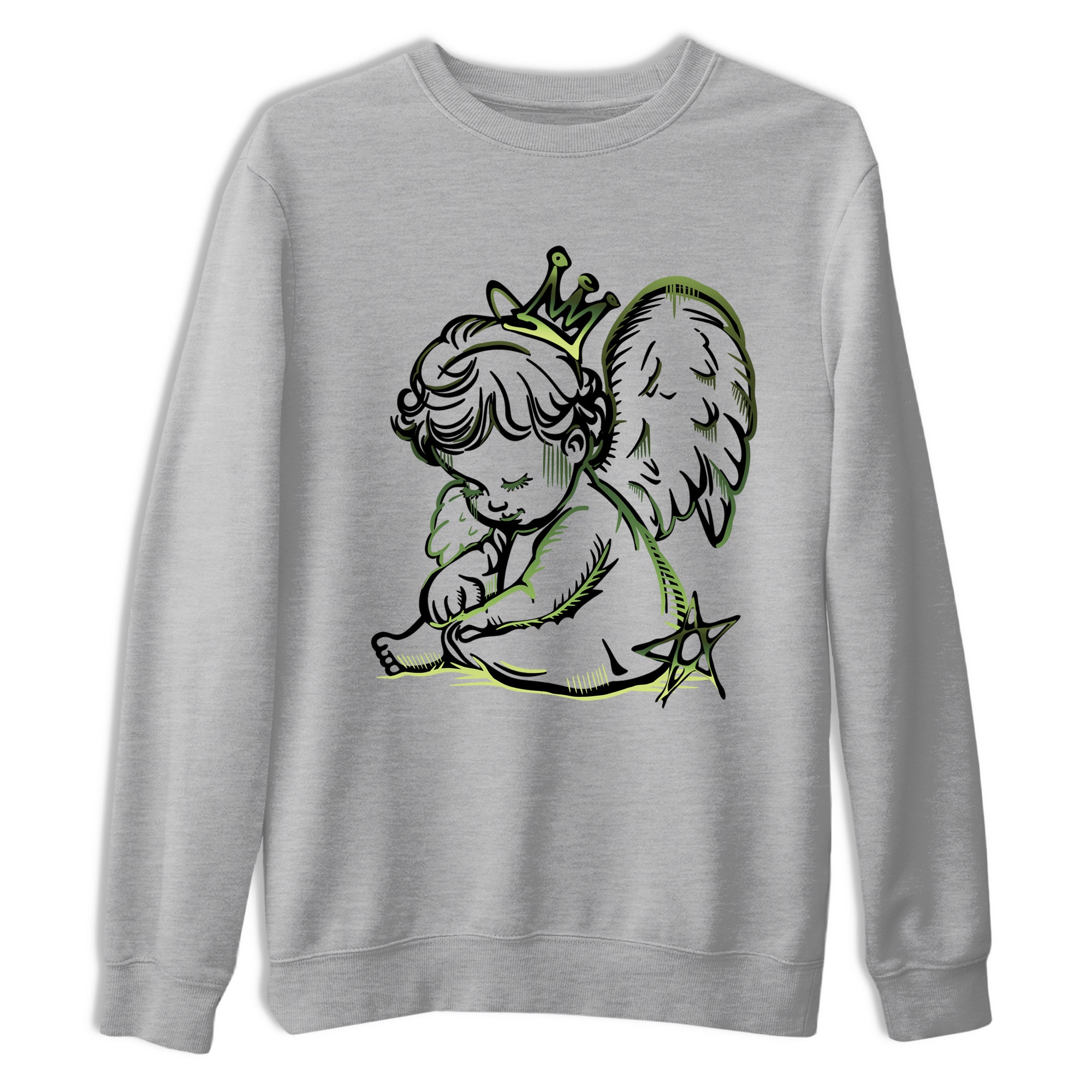 Sneaker match tees – Sneaker Tees To Match Air Foamposite One Pine Green Shoes – Neon Angel Tee Heather Grey 2