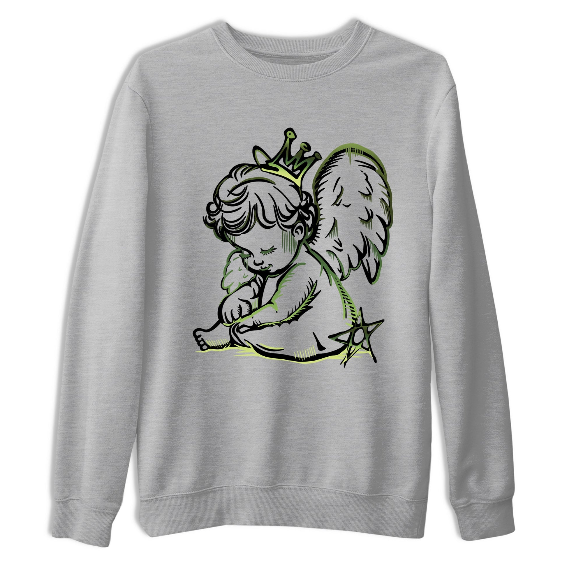 Sneaker match tees – Sneaker Tees To Match Air Foamposite One Pine Green Shoes – Neon Angel Tee Heather Grey 2