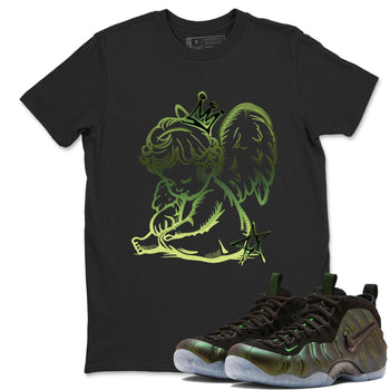 Sneaker match tees – Sneaker Tees To Match Air Foamposite One Pine Green Shoes – Neon Angel Tee Black 1
