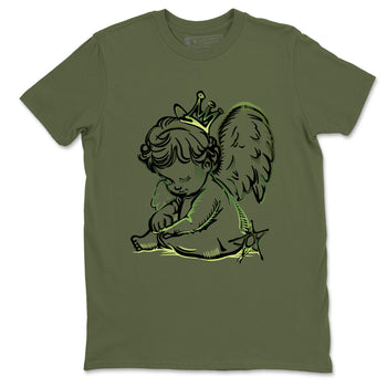 Sneaker match tees – Sneaker Tees To Match Air Foamposite One Pine Green Shoes – Neon Angel Tee Military Green 2