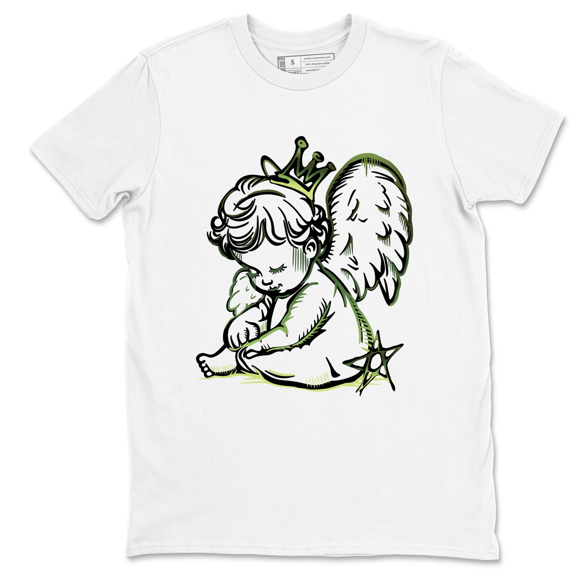 Sneaker match tees – Sneaker Tees To Match Air Foamposite One Pine Green Shoes – Neon Angel Tee White 2