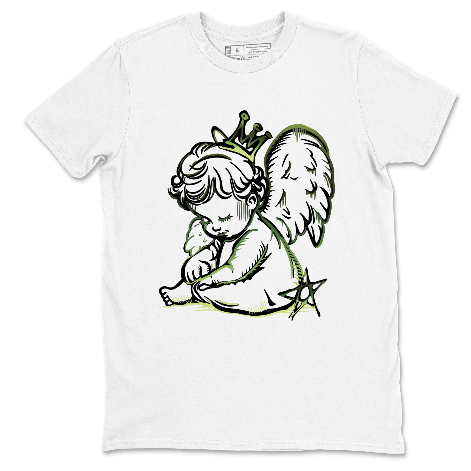 Sneaker match tees – Sneaker Tees To Match Air Foamposite One Pine Green Shoes – Neon Angel Tee White 2