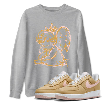 AF1 Linen shirts to match jordans Neon Angel sneaker match tees Air Force 1 Linen match shoes to clothes SNRT Sneaker Tees unisex cotton Heather Grey 1 shirts