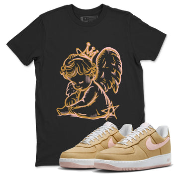 AF1 Linen shirts to match jordans Neon Angel sneaker match tees Air Force 1 Linen match shoes to clothes SNRT Sneaker Tees unisex cotton Black 1 shirts