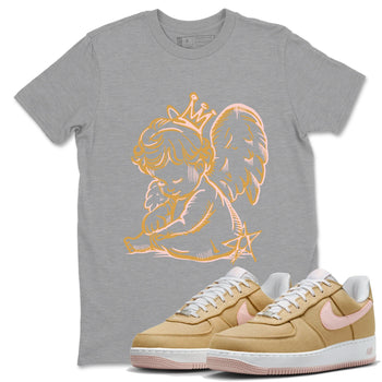 AF1 Linen shirts to match jordans Neon Angel sneaker match tees Air Force 1 Linen match shoes to clothes SNRT Sneaker Tees unisex cotton Heather Grey 1 shirts