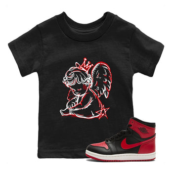 1s '85 Bred shirts to match jordans Neon Angel best t shirts to wear with jordans AJ1 Retro High OG '85 Bred match shoes to clothes SNRT Sneaker Tees Youth Baby Black 1 tee