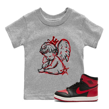 1s '85 Bred shirts to match jordans Neon Angel best t shirts to wear with jordans AJ1 Retro High OG '85 Bred match shoes to clothes SNRT Sneaker Tees Youth Baby Heather Grey 1 tee