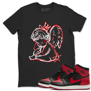1s '85 Bred shirts to match jordans Neon Angel best t shirts to wear with jordans AJ1 Retro High OG '85 Bred match shoes to clothes SNRT Sneaker Tees unisex cotton Black 1 shirts
