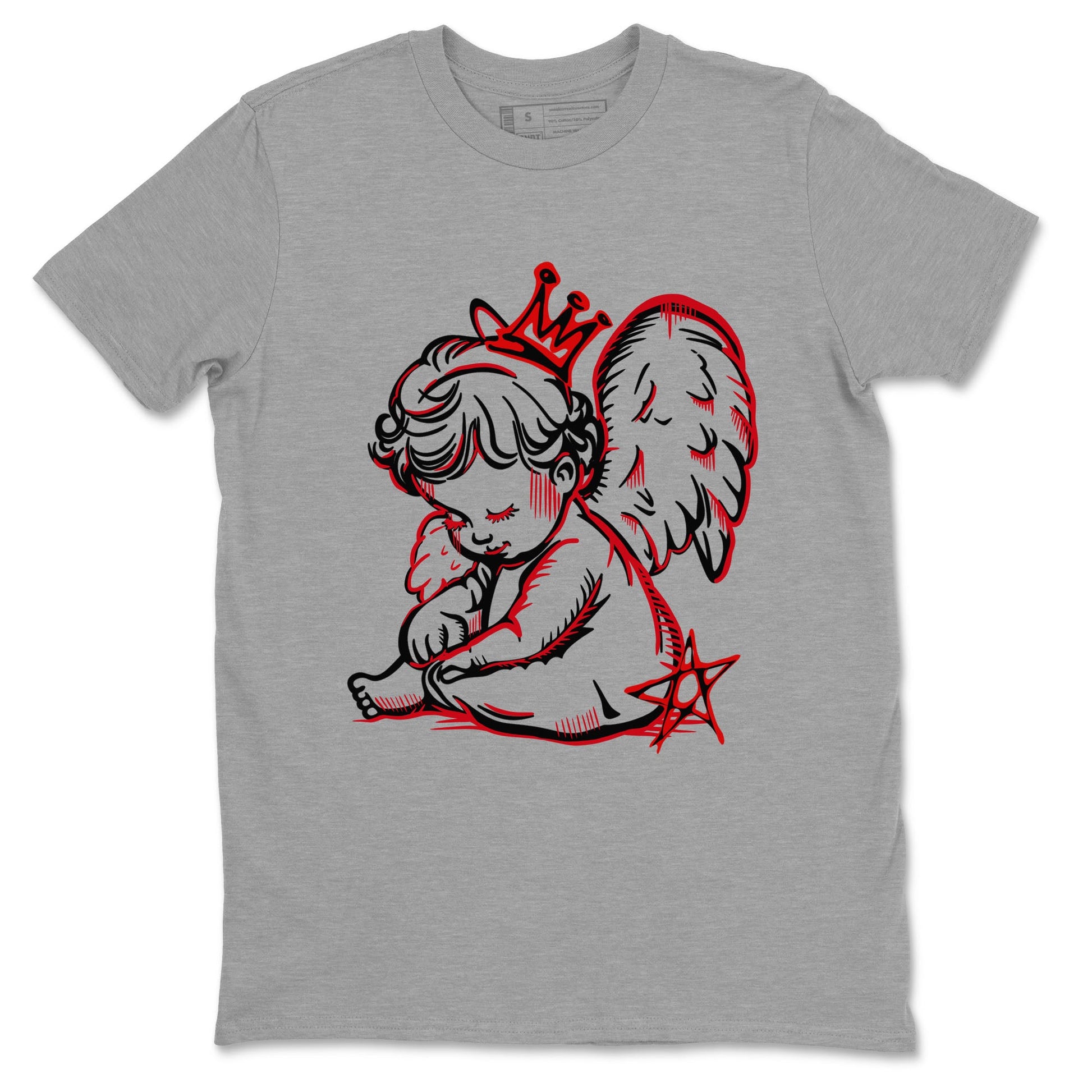 1s '85 Bred shirts to match jordans Neon Angel best t shirts to wear with jordans AJ1 Retro High OG '85 Bred match shoes to clothes SNRT Sneaker Tees unisex cotton Heather Grey 2 shirts