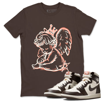 Sneaker match tees – Sneaker Tees To Match Air Jordan 1 Baroque Brown Shoes – Neon Angel Tee Dark Chocolate 1
