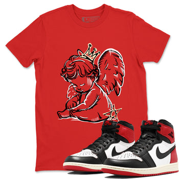 1s Black Toe Reimagined shirts to match jordans Neon Angel best t shirts to wear with jordans AJ1 High OG Black Toe Reimagined match shoes to clothes SNRT Sneaker Tees unisex cotton Red 1 shirts