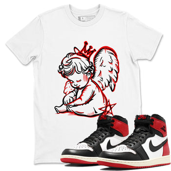 1s Black Toe Reimagined shirts to match jordans Neon Angel best t shirts to wear with jordans AJ1 High OG Black Toe Reimagined match shoes to clothes SNRT Sneaker Tees unisex cotton White 1 shirts