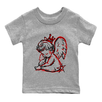 Best Sneakerfit graphic tee – Sneaker Tees To Match Air Jordan 1 Low Chicago Sneakers – Neon Angel Kids T-Shirt Heather Grey 2