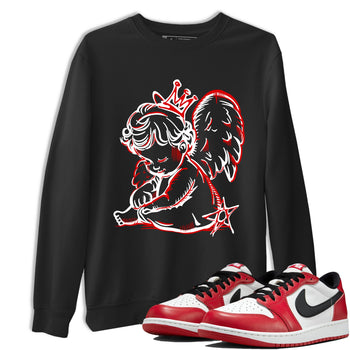 Best Sneakerfit graphic tee – Sneaker Tees To Match Air Jordan 1 Low Chicago Sneakers – Neon Angel Tee Black 1