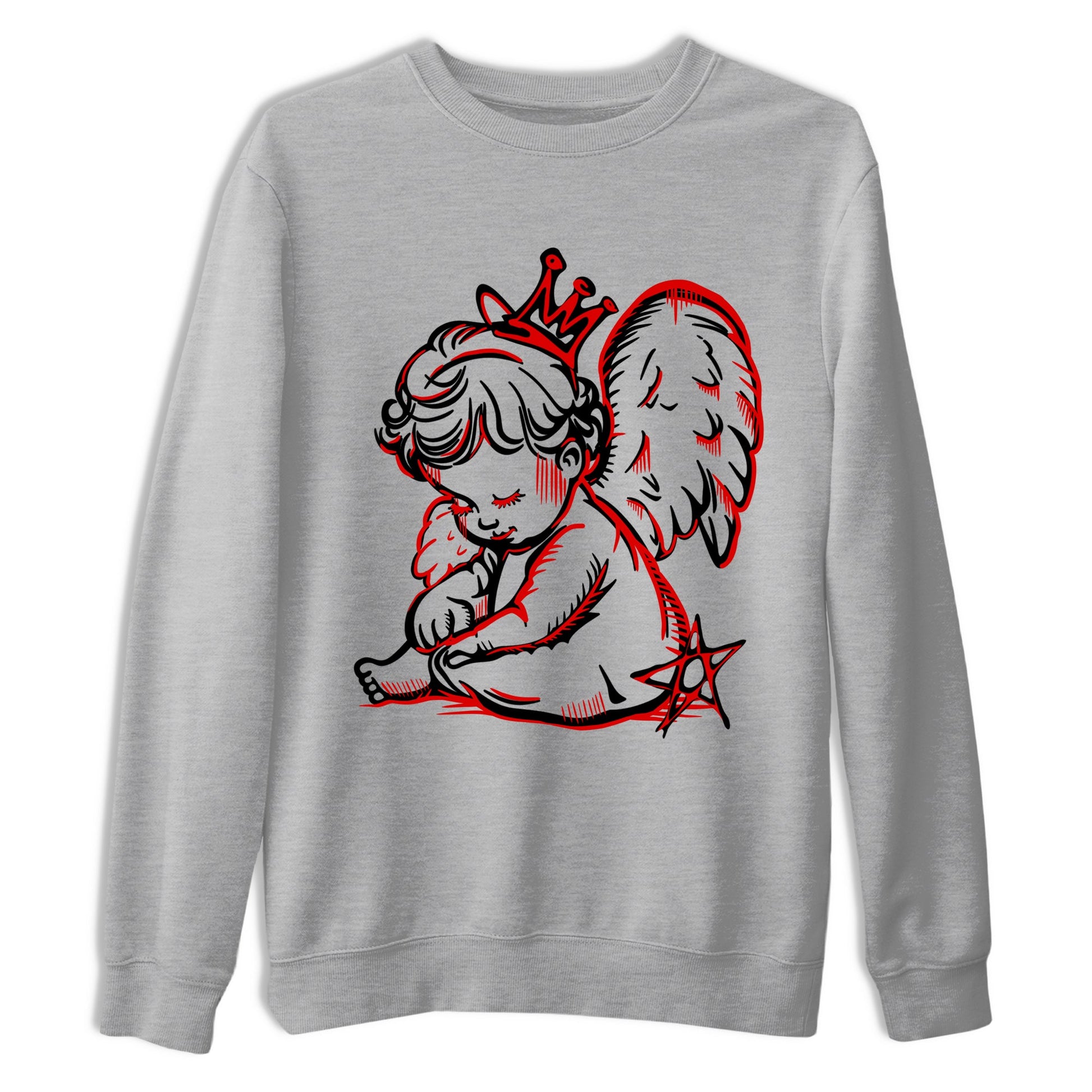 Best Sneakerfit graphic tee – Sneaker Tees To Match Air Jordan 1 Low Chicago Sneakers – Neon Angel Tee Heather Grey 2