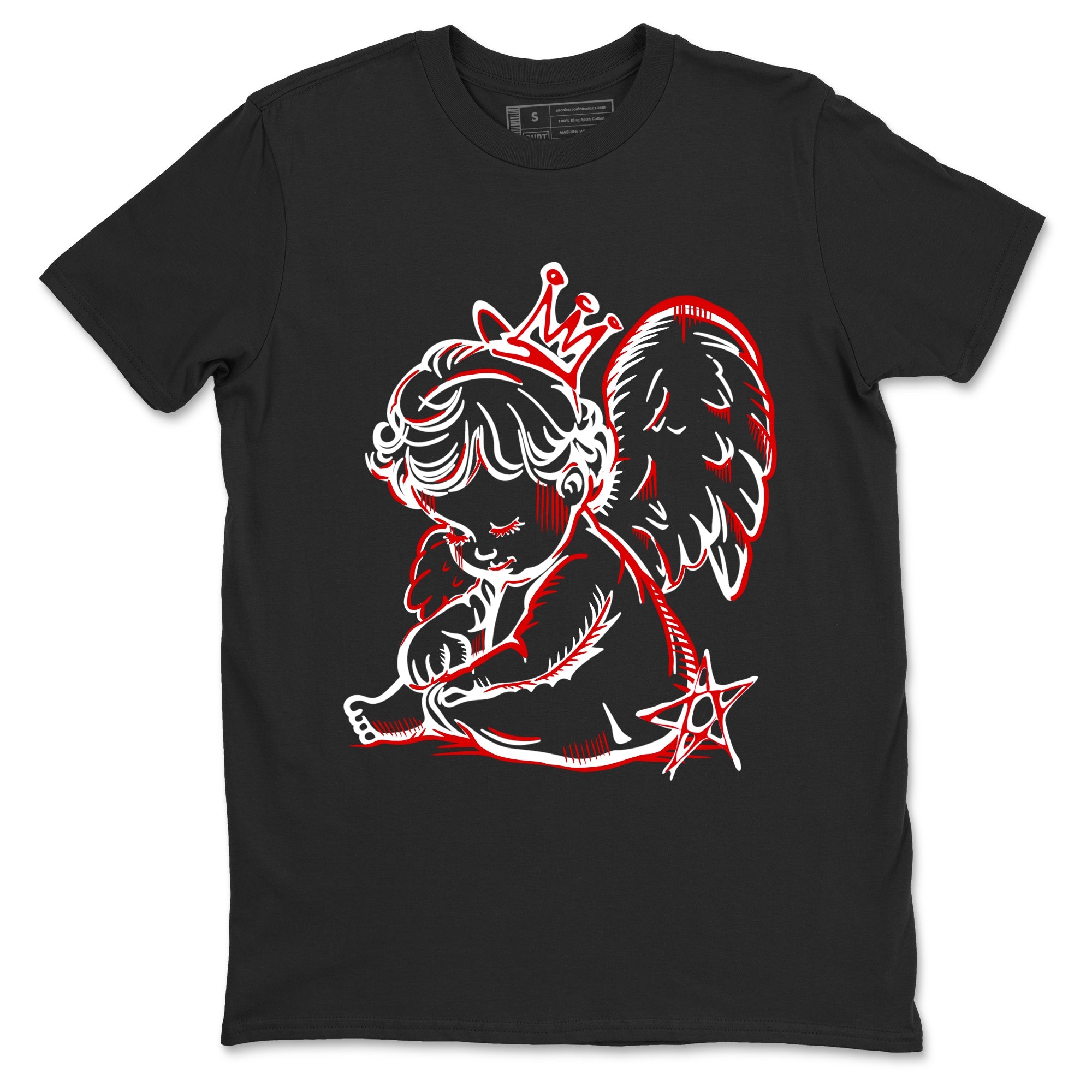 Best Sneakerfit graphic tee – Sneaker Tees To Match Air Jordan 1 Low Chicago Sneakers – Neon Angel Tee Black 2